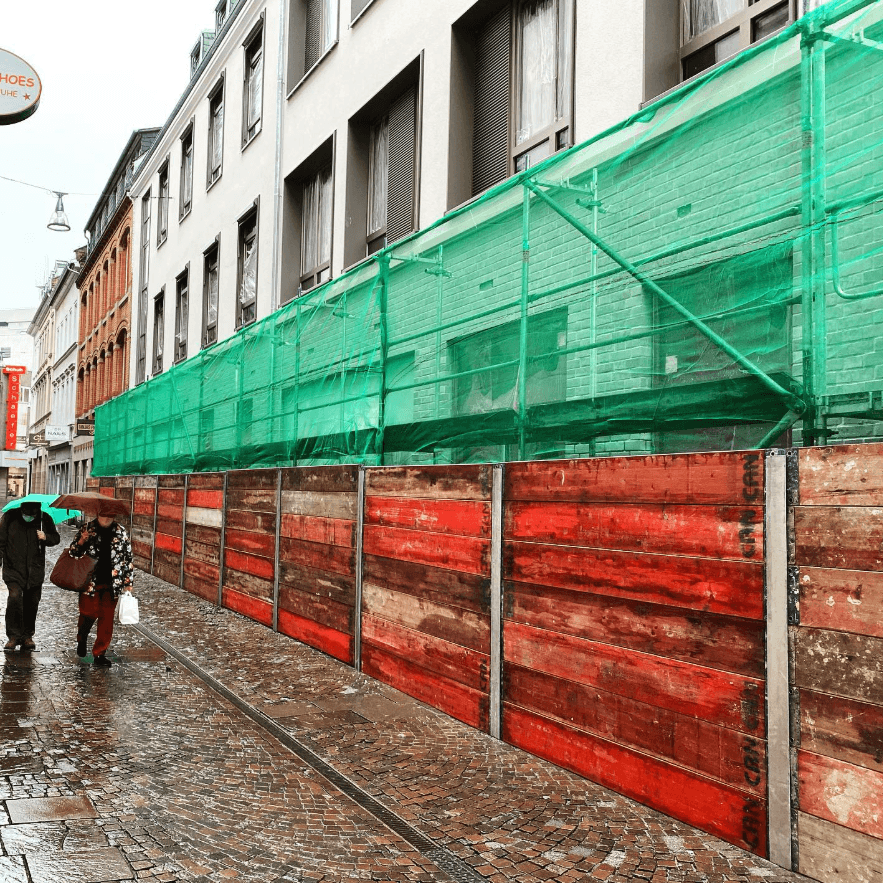 Gerüst in Wiesbadener Innenstadt 