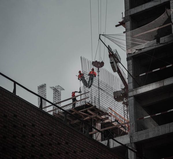 Fassadengerüst Haus Neubau Mauer