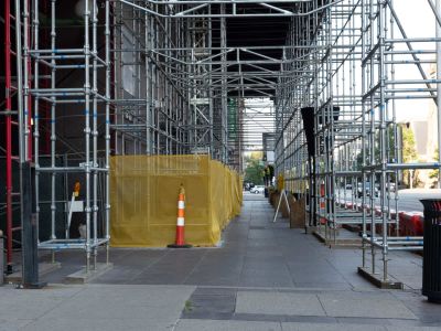 Gerüst auf Gehweg Genehmigung